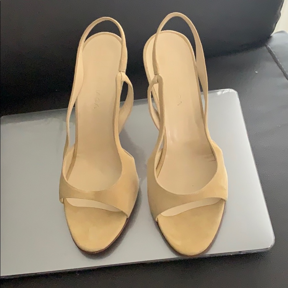 Balenciaga Suede Cutout Sandals